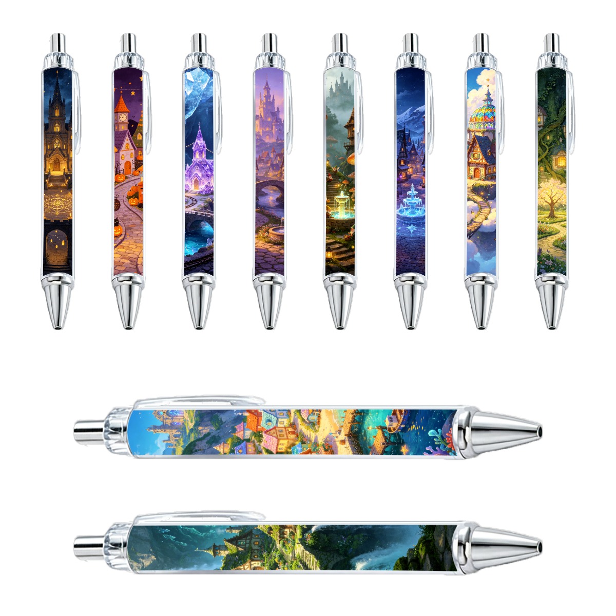 Enchanted Fairyland Town Pens - 10-Piece Set