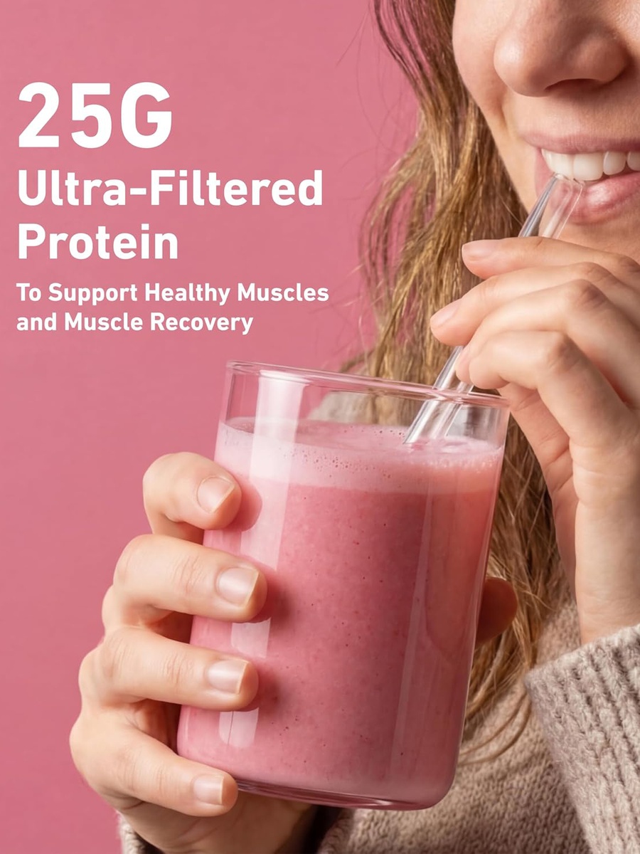 Zero Carb Whey Isolate Protein Powder | Strawberries & Cream, 1 Pound | Gluten Free | 15 Servings