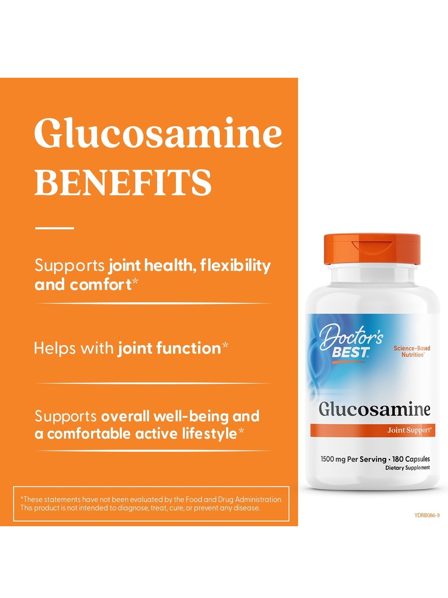Glucosamine Sulfate, 750 mg | Joint Health | Glucosamine | 180 Capsules