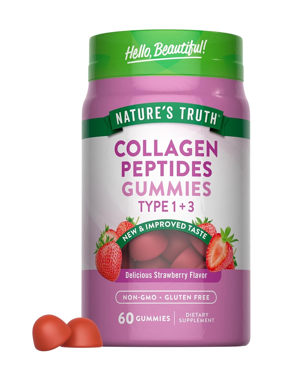 Beauty Collagen Gummies | Strawberry | Beauty Support | Collagen | 60 Count