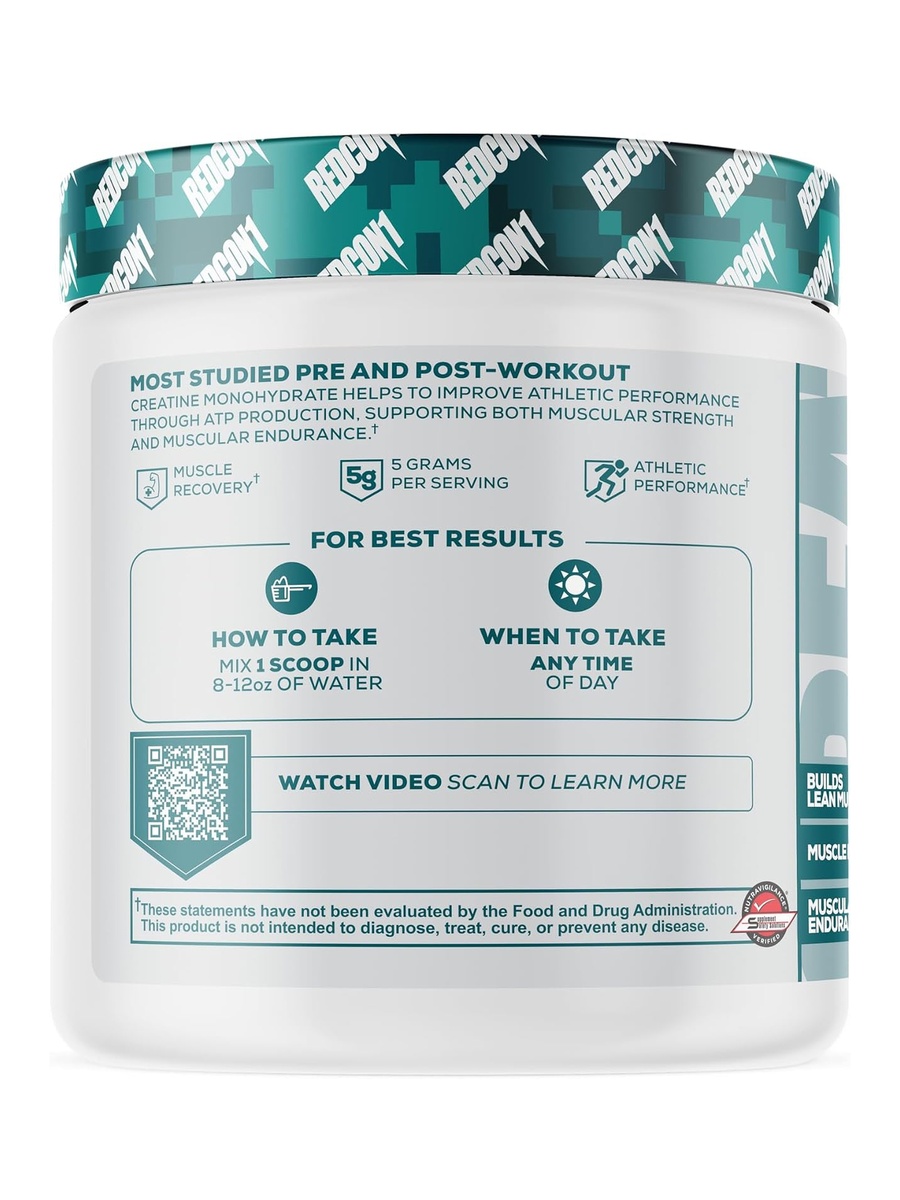 Creatine Monohydrate Powder | Muscle Recovery, Keto Friendly, Vegan Pre & Post-Workout | 60 Servings