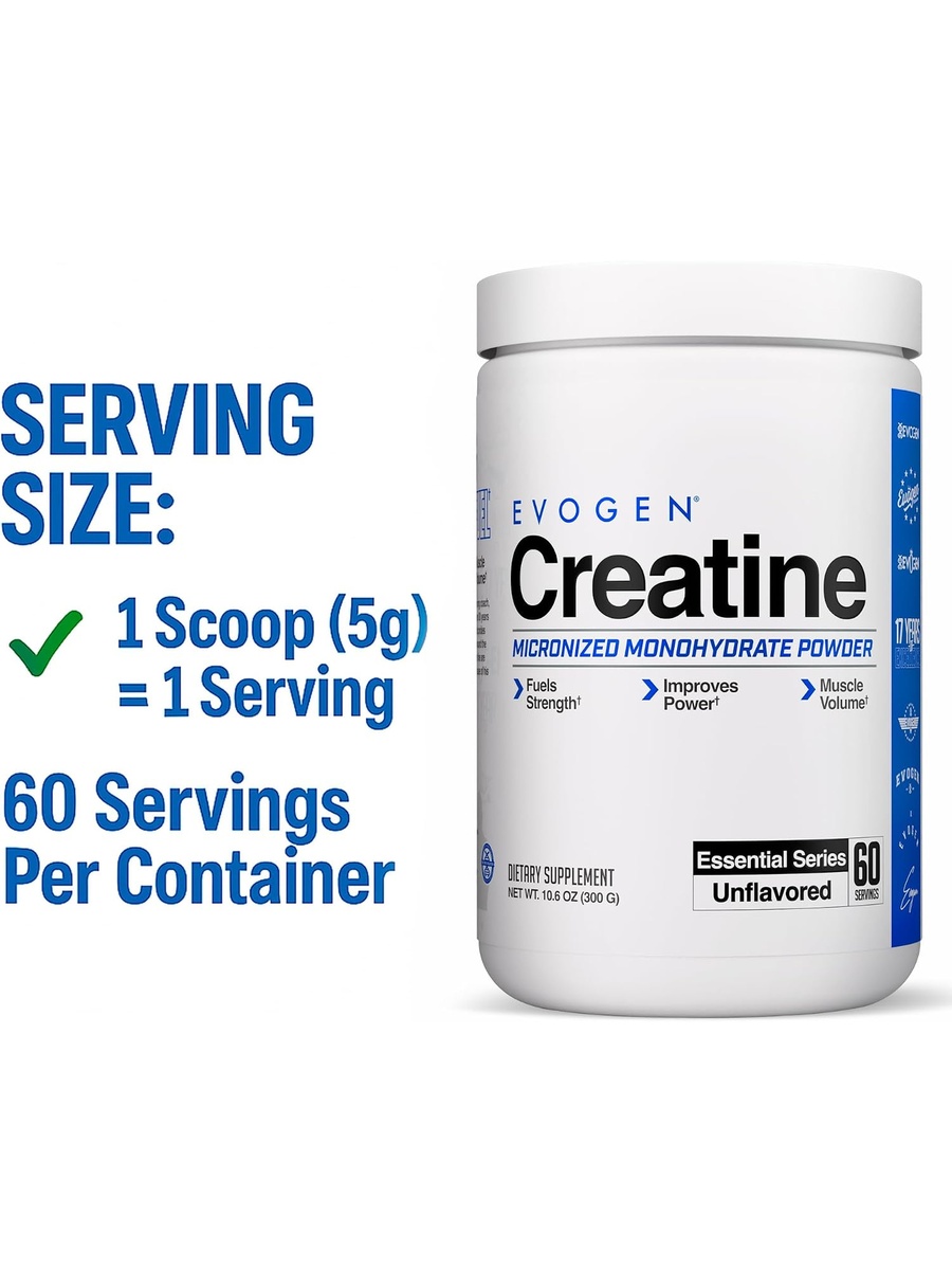 Creatine Monohydrate Powder | Unflavoured, 300 gms | Supports Strength, Power & Workout Performance | 60 Servings
