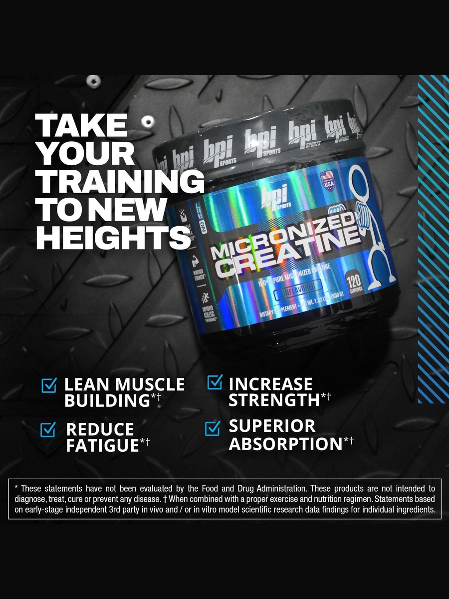 Micronized Creatine | Unflavored, 600 g | Muscle Growth and Strength | 5g Creatine Monohydrate | 120 Servings