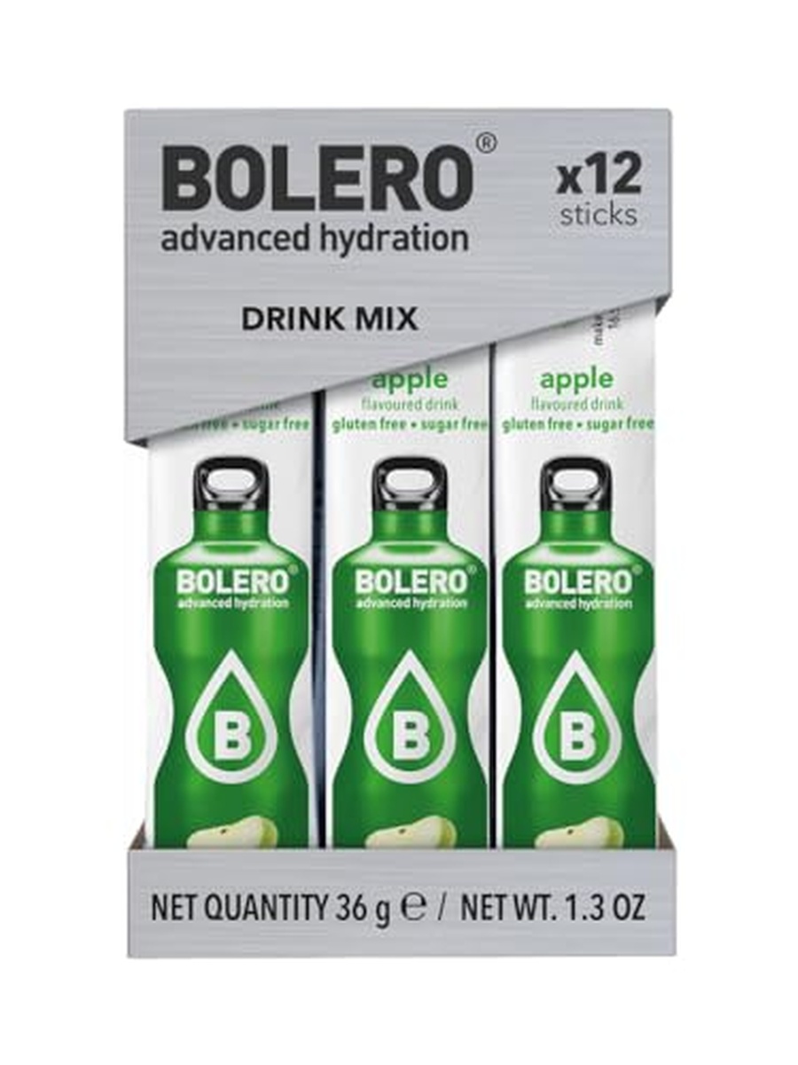 Advanced Hydration Drink Mix | Apple Flavour | Sugar-Free, Gluten-Free & Vegan Instant Beverage Powder | 12 Sticks |  Makes up to 6 Litres