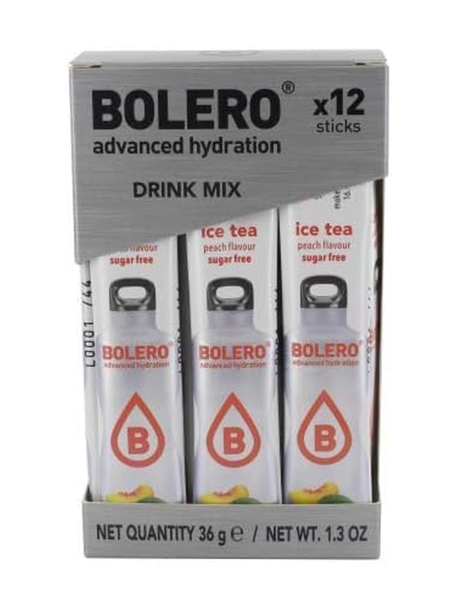 Iced Tea Drink Mix | Peach Flavour | Sugar-Free Instant Beverage Powder | 12 Sticks | Makes up to 6 Litres