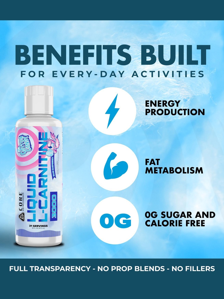Liquid L-Carnitine 3000 Pre-Workout | Blue Raspberry, 473 ml | 31 Servings