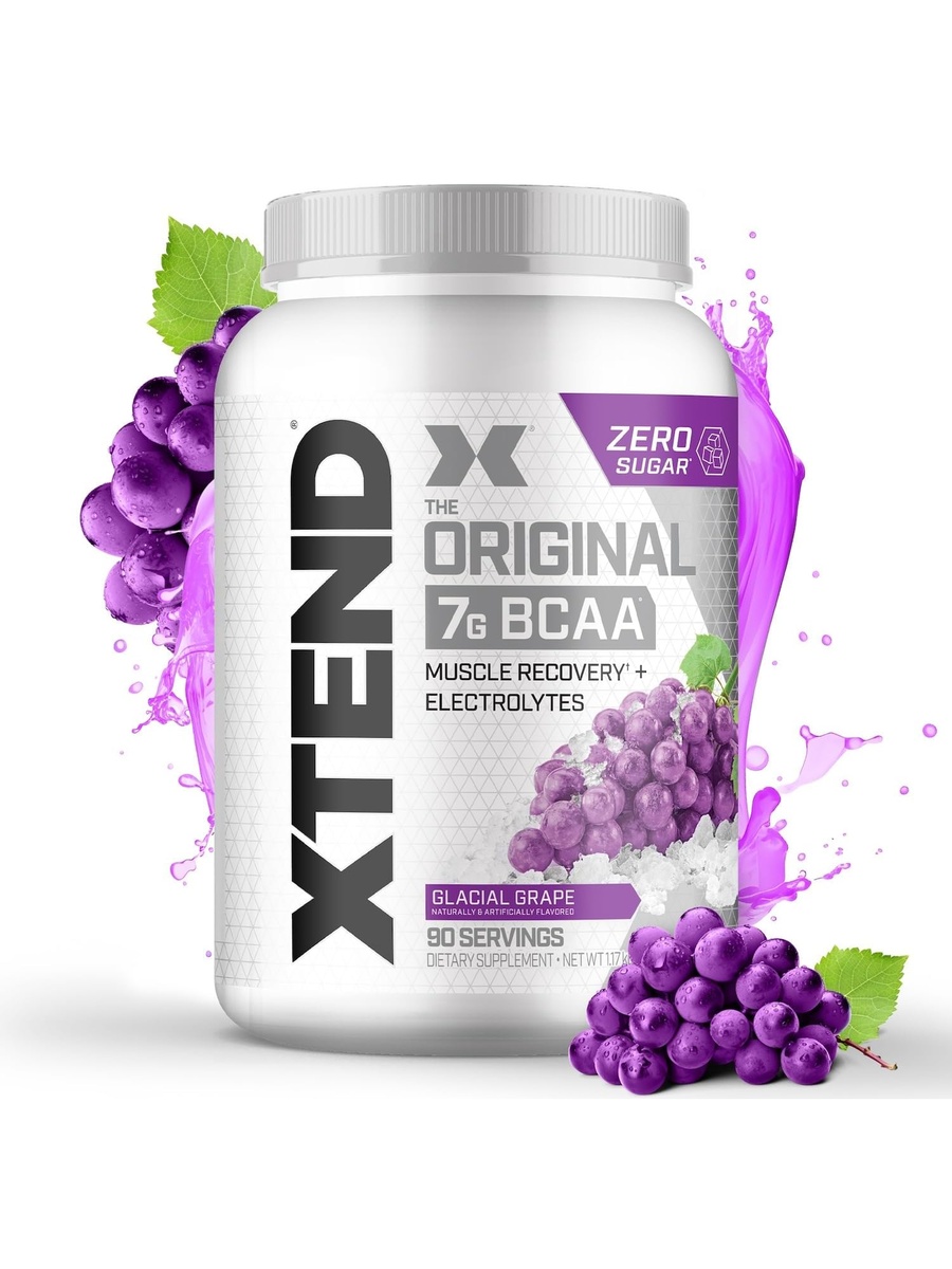 BCAA Powder | Glacial Grape | Post-Workout Muscle Recovery | 7g BCAAs | 90 Servings