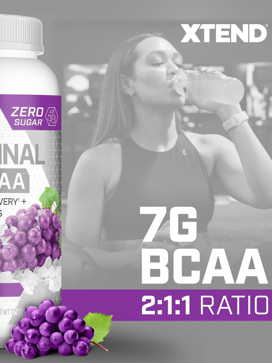 BCAA Powder | Glacial Grape | Post-Workout Muscle Recovery | 7g BCAAs | 90 Servings