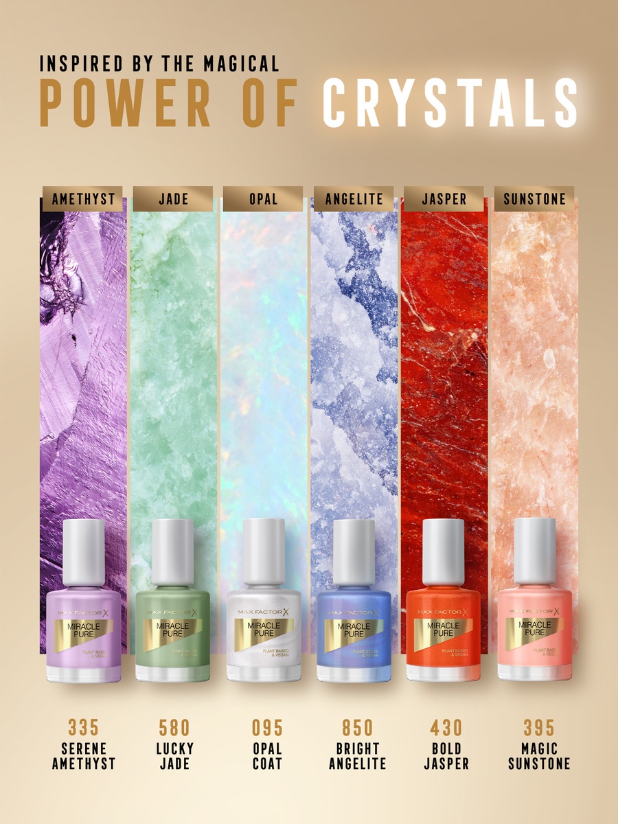Miracle Pure Nail Polish, Healing Crystal Collection, Bold Jasper, 12Ml