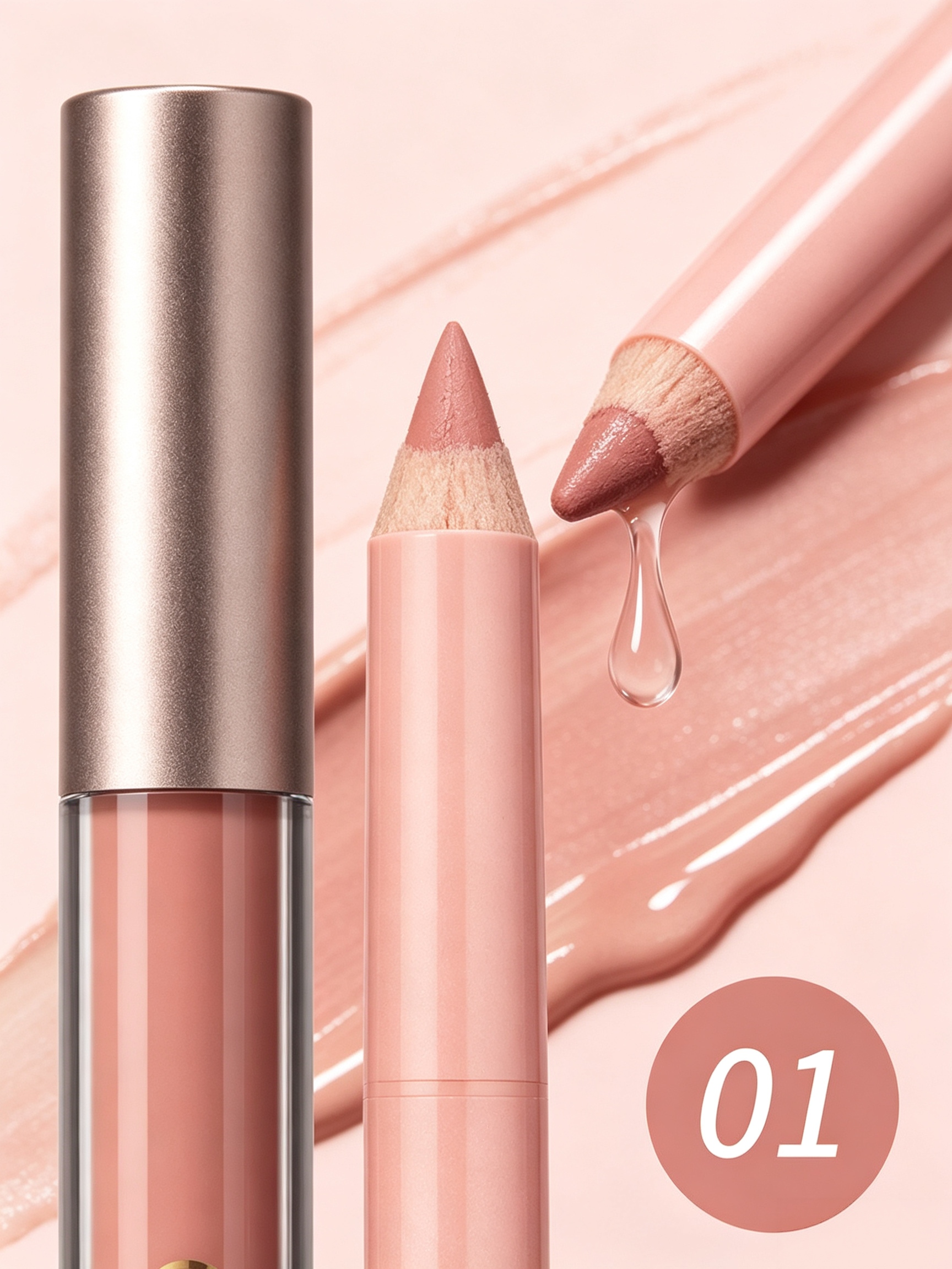 Nude Lip Liner and Matte Lip Mud Set