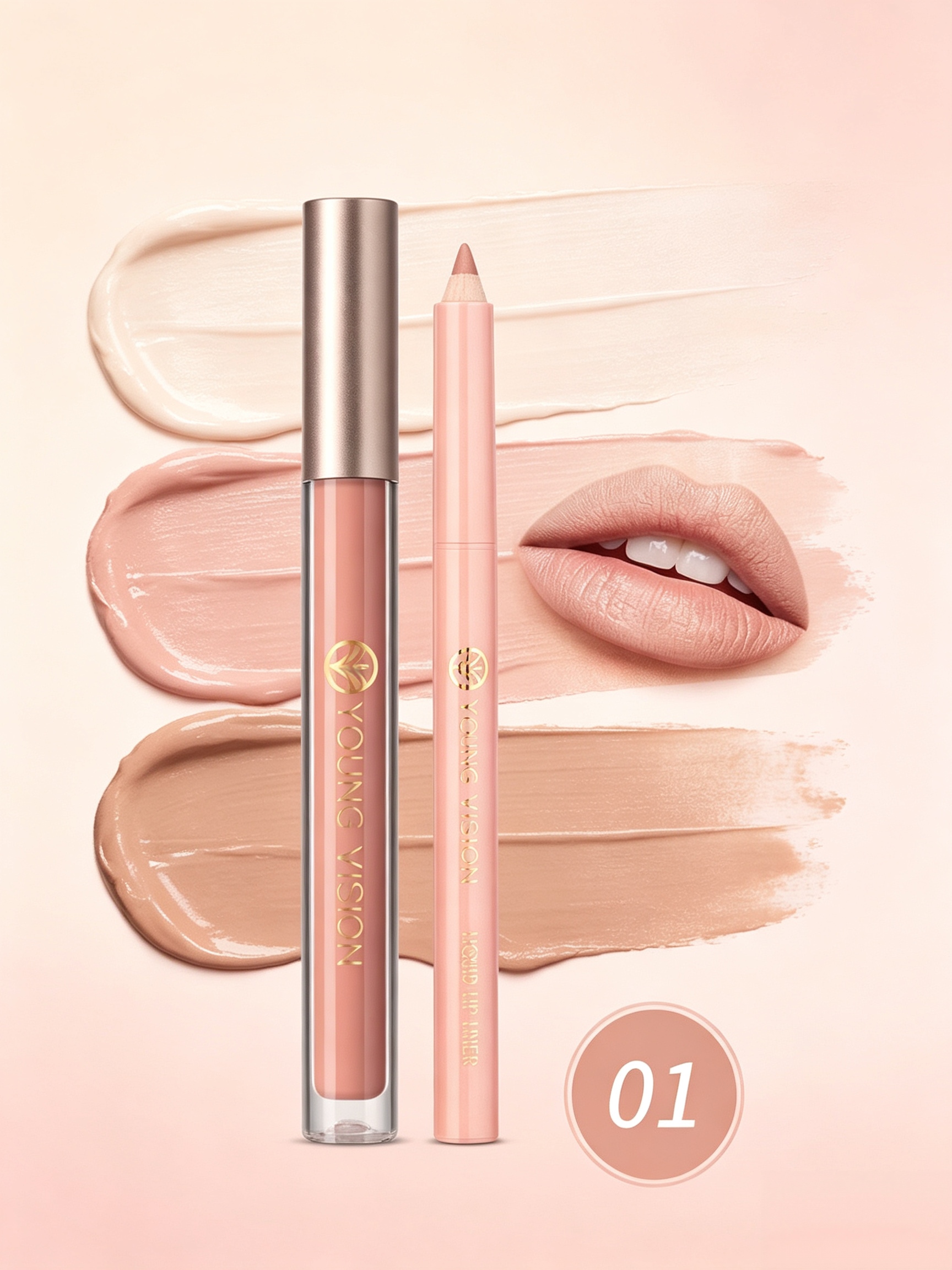 Nude Lip Liner and Matte Lip Mud Set
