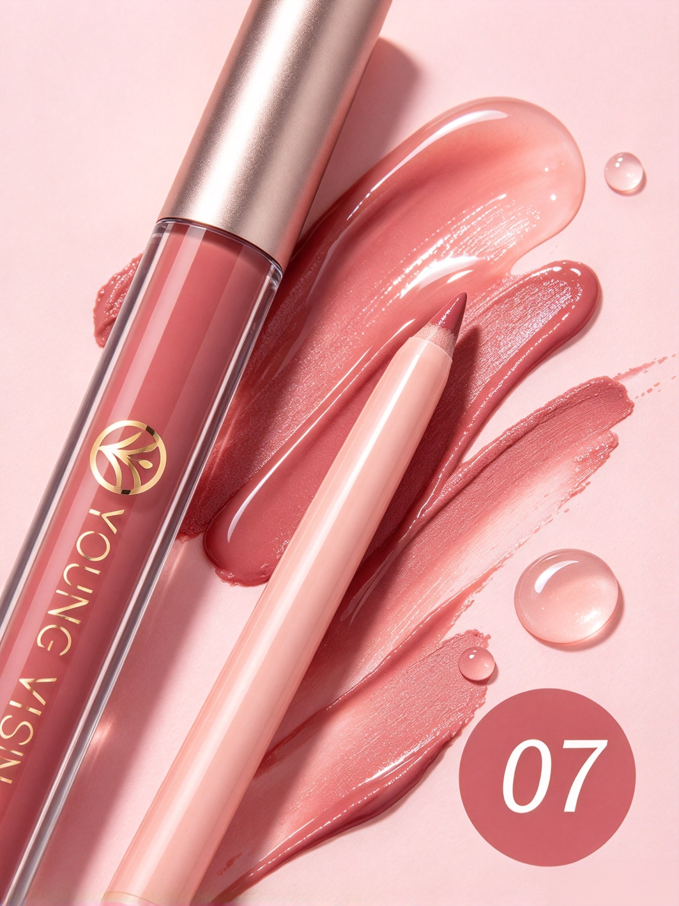 Lip Liner and Matte Lip Mud 2 in 1 Set