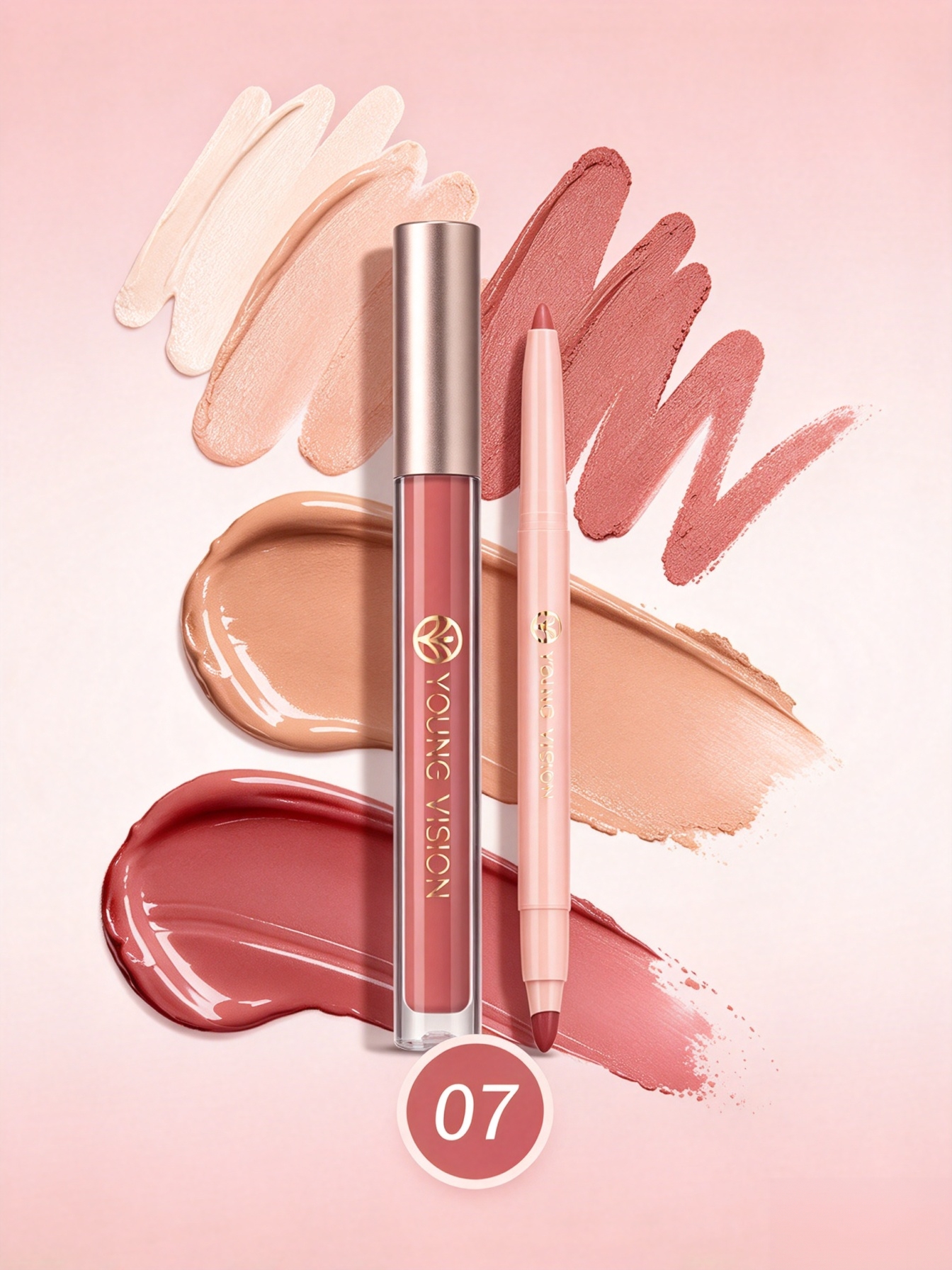 Lip Liner and Matte Lip Mud 2 in 1 Set
