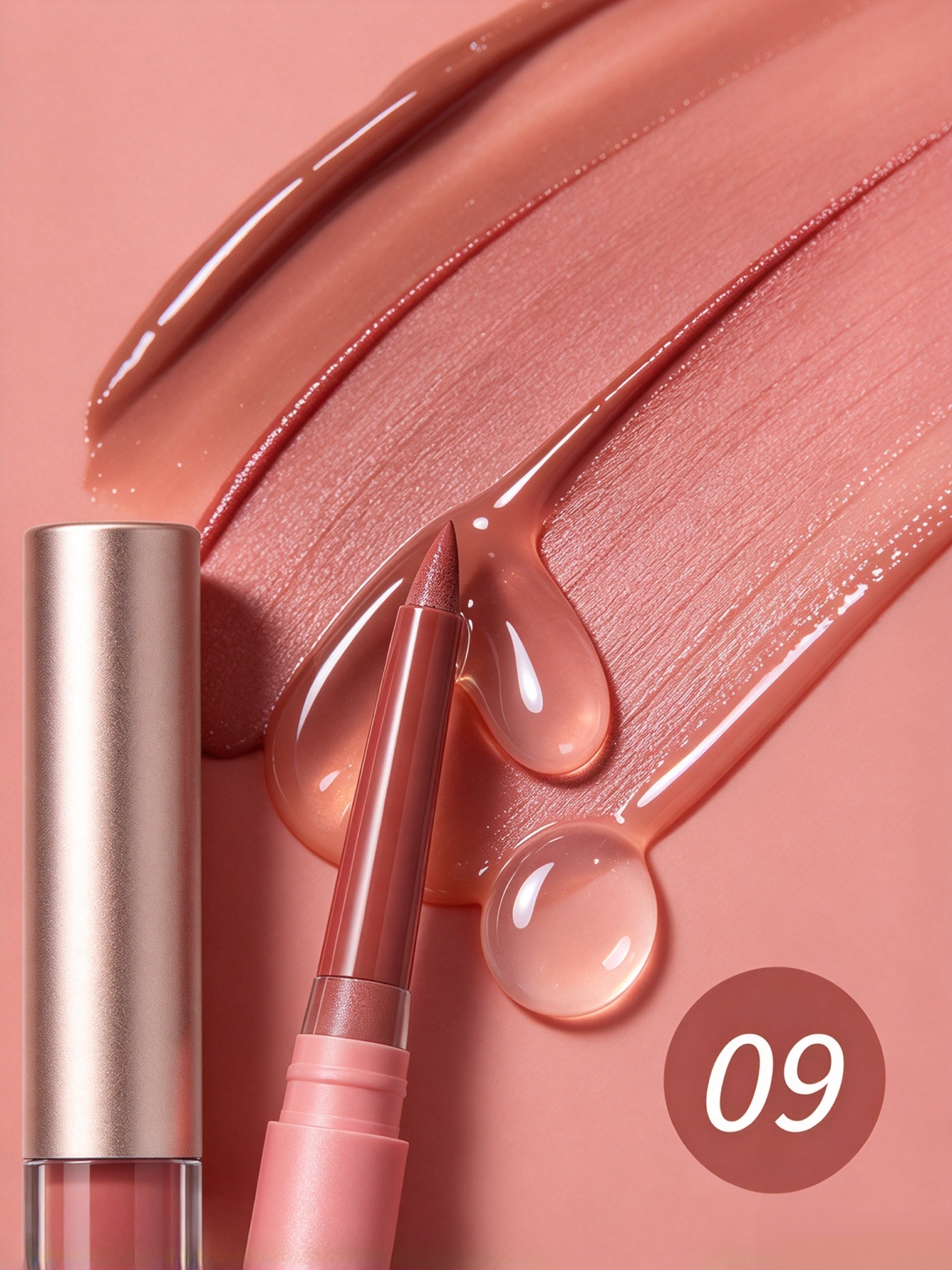 Lip Liner and Matte Lip Mud 2 in 1 Set