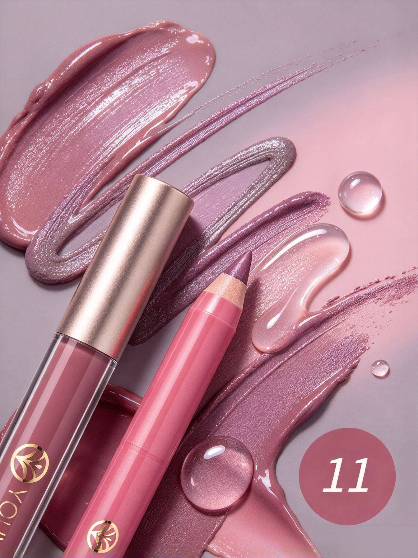 Lip Liner and Matte Lip Mud 2 in 1 Set