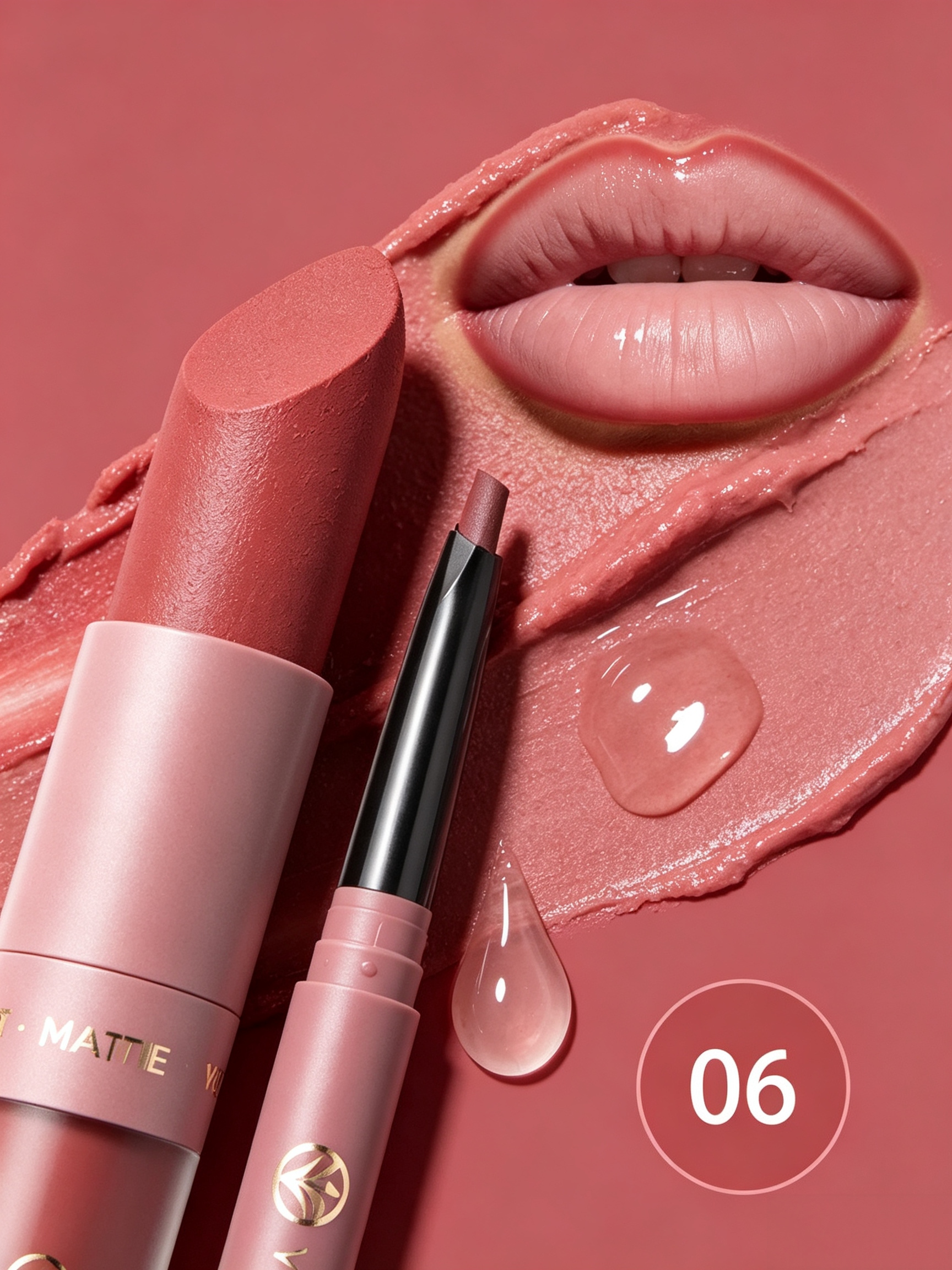 Burgundy Lip Makeup Set