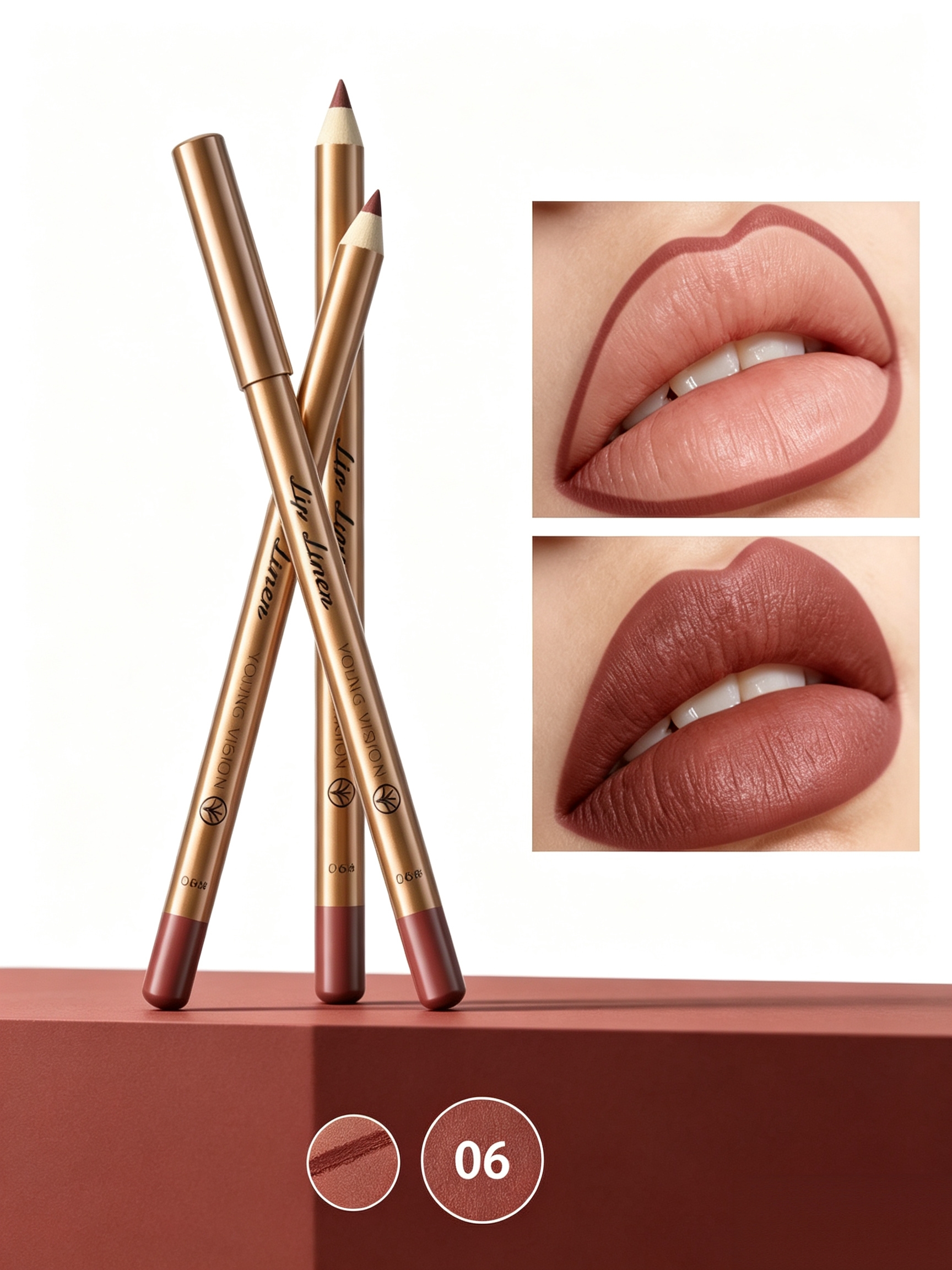 Matte Lip Liner and Lipstick