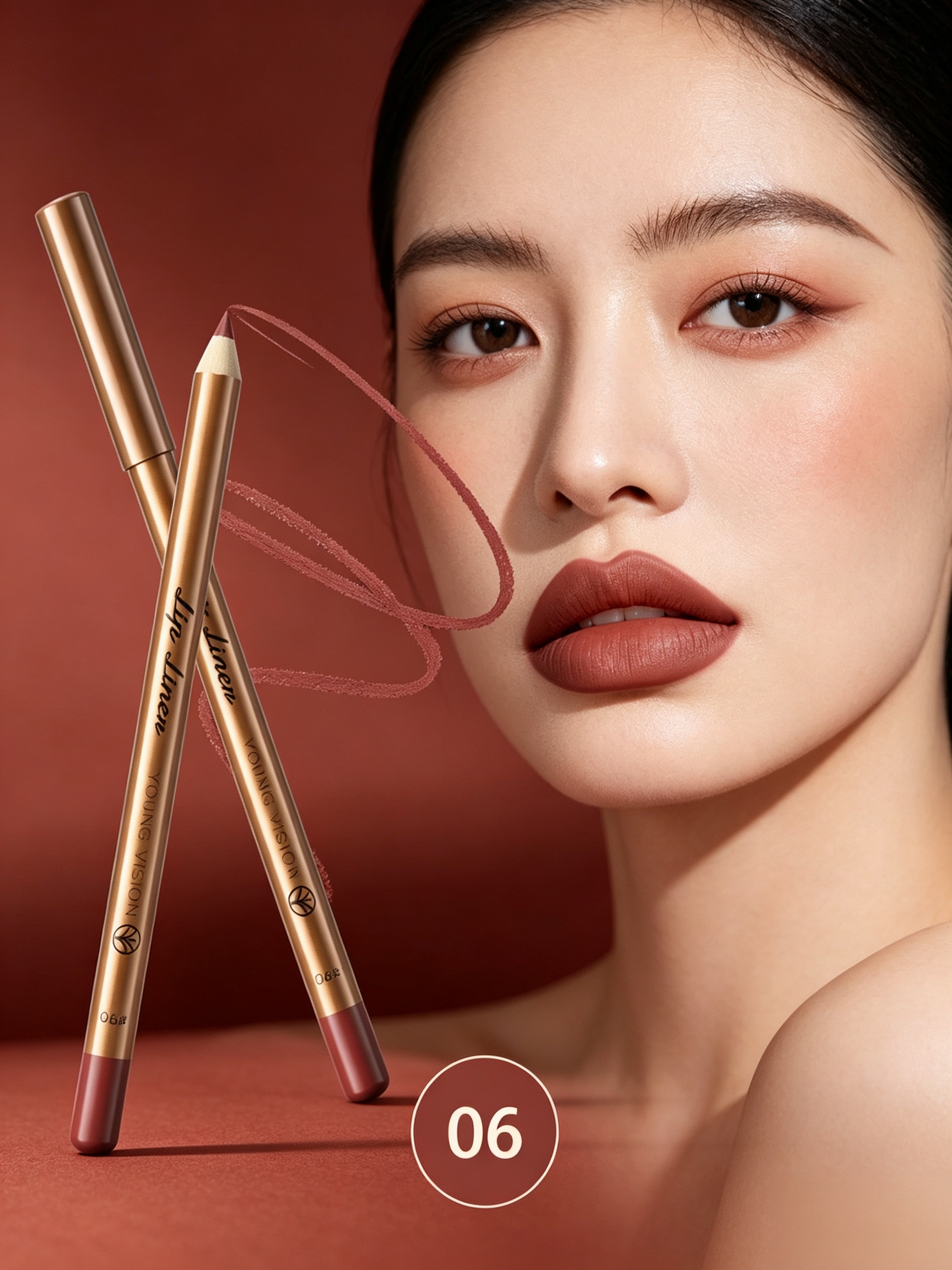 Matte Lip Liner and Lipstick