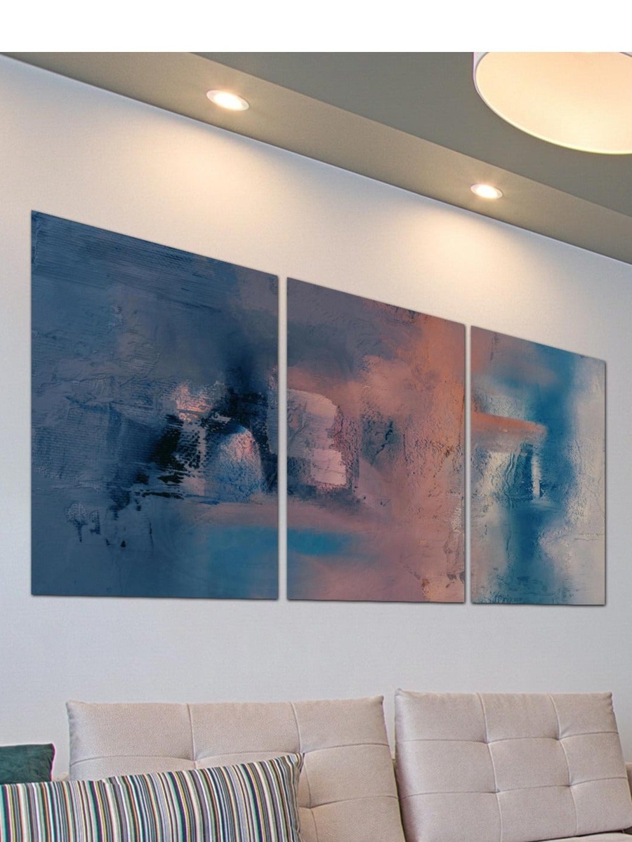 3-Piece Framed Canvas Abstract Painting Wall Art, 120cm x 60cm