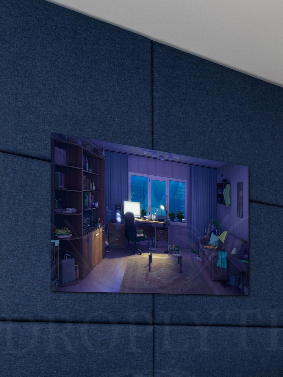 Study Room or Workspace Digital 3D Design Decorative Wall Art, 40cm x 30cm