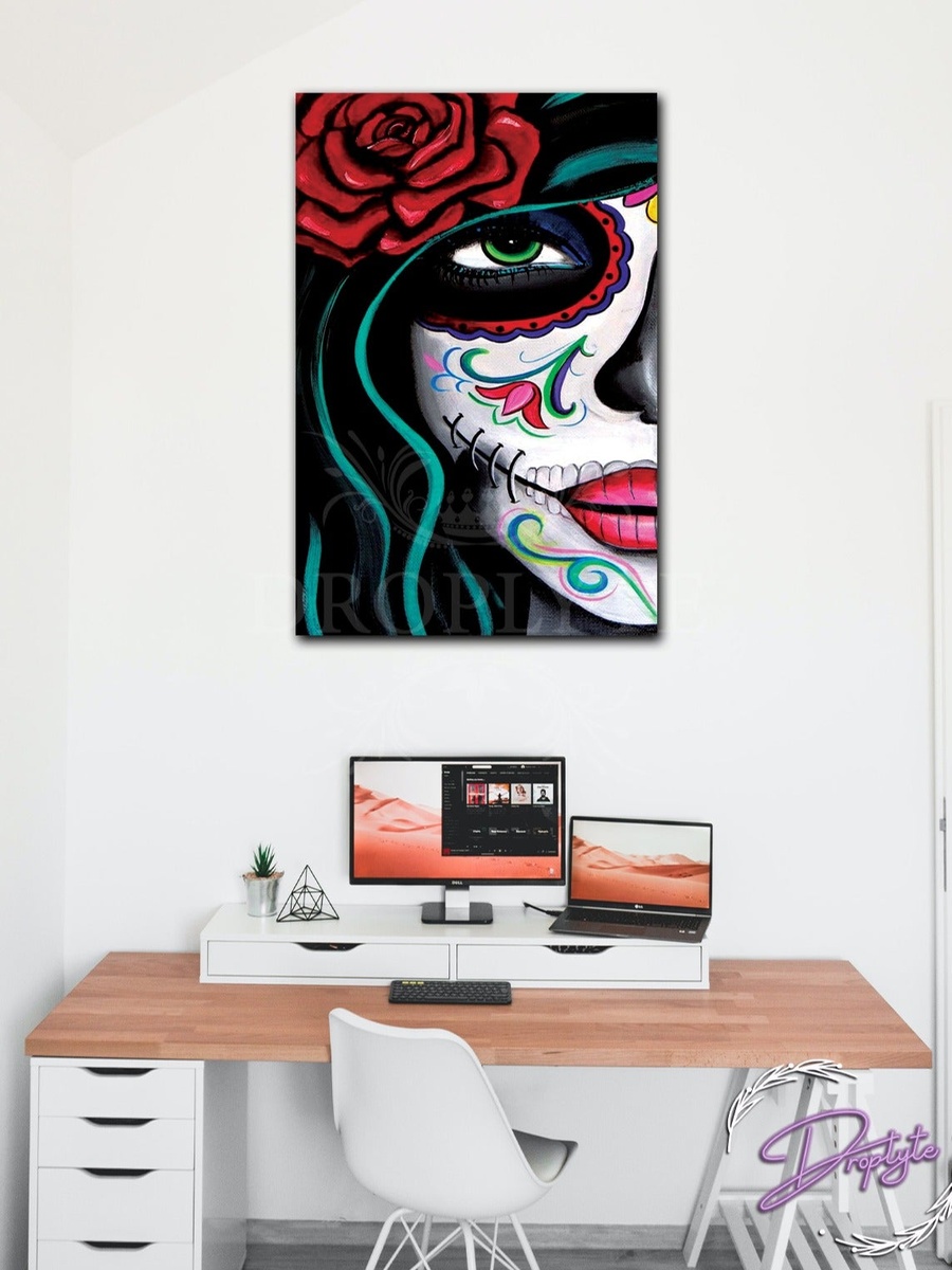 Beautiful Woman Wall Art Canvas with Wooden Frame 40cm x 60cm