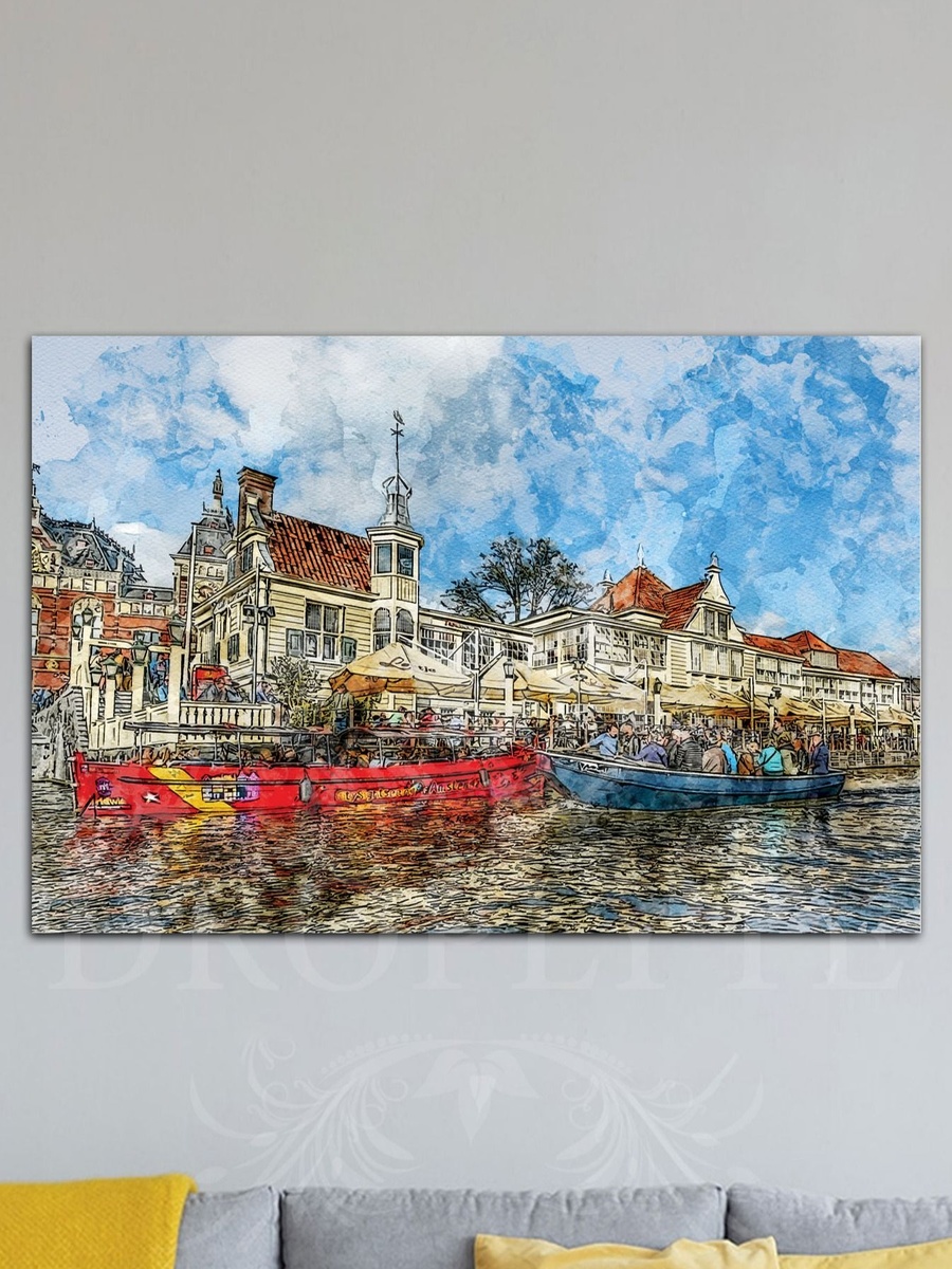 Beautiful City View Painting Decorative Wall Art, 60cm x 40cm