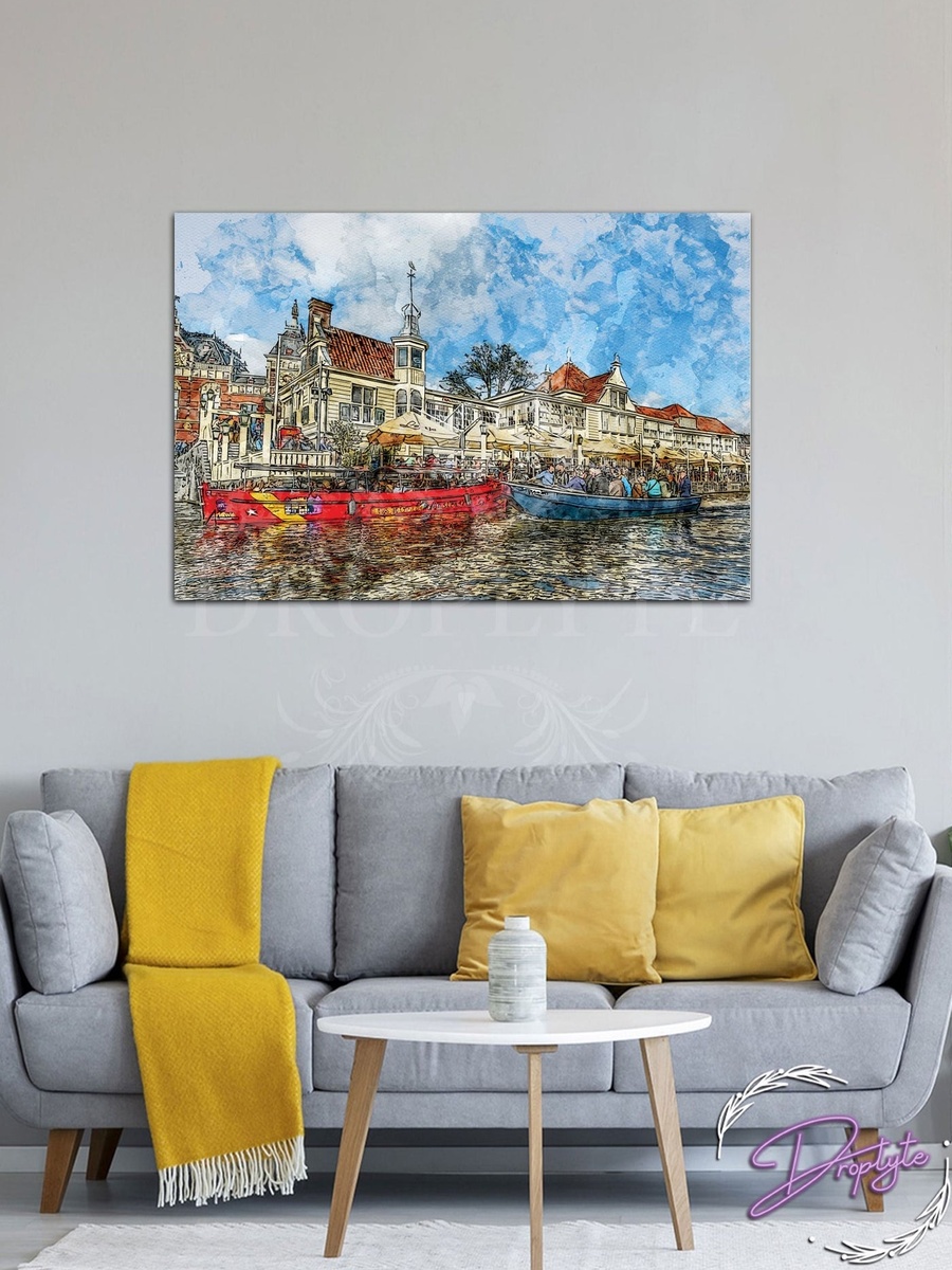 Beautiful City View Painting Decorative Wall Art, 60cm x 40cm