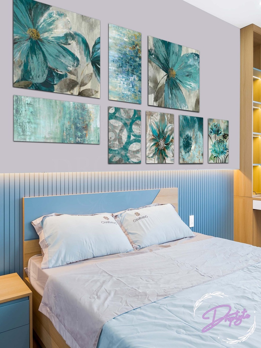 8-Piece Flowers Painting Decorative Wall Art, 120cm x 80cm