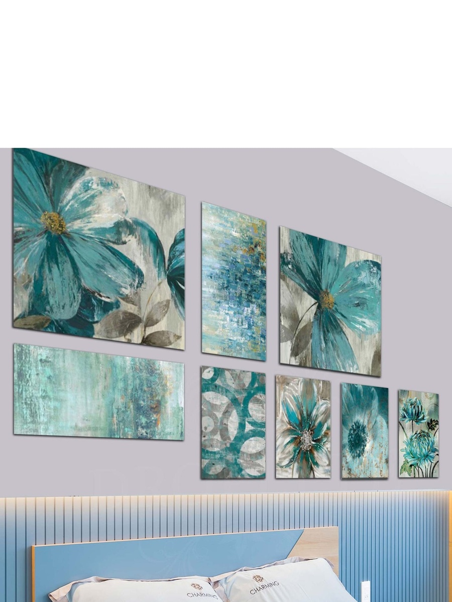 8-Piece Flowers Painting Decorative Wall Art, 120cm x 80cm