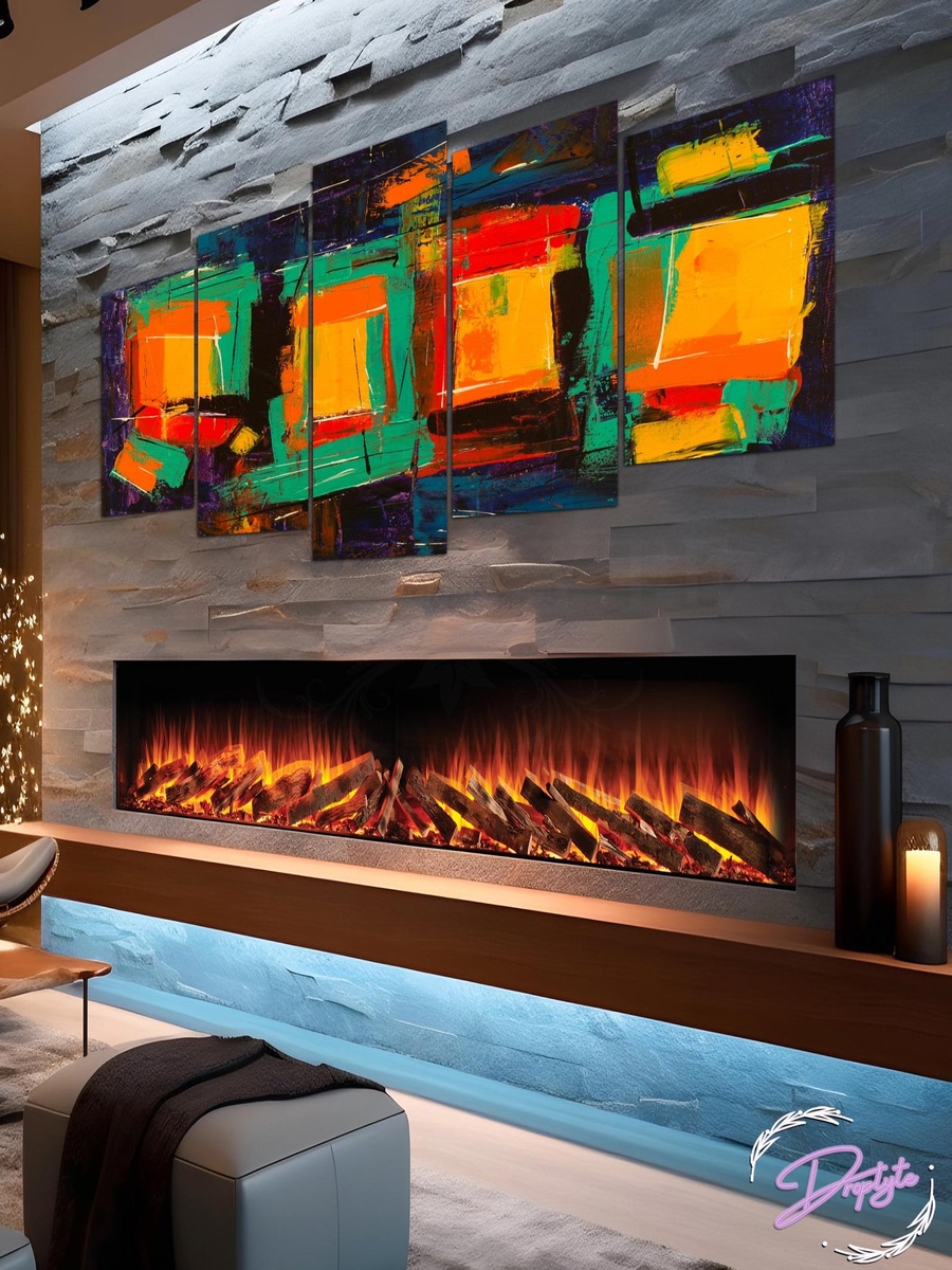 5-Piece Multicolor Abstract Painting Decorative Wall Art 100cm x 60cm