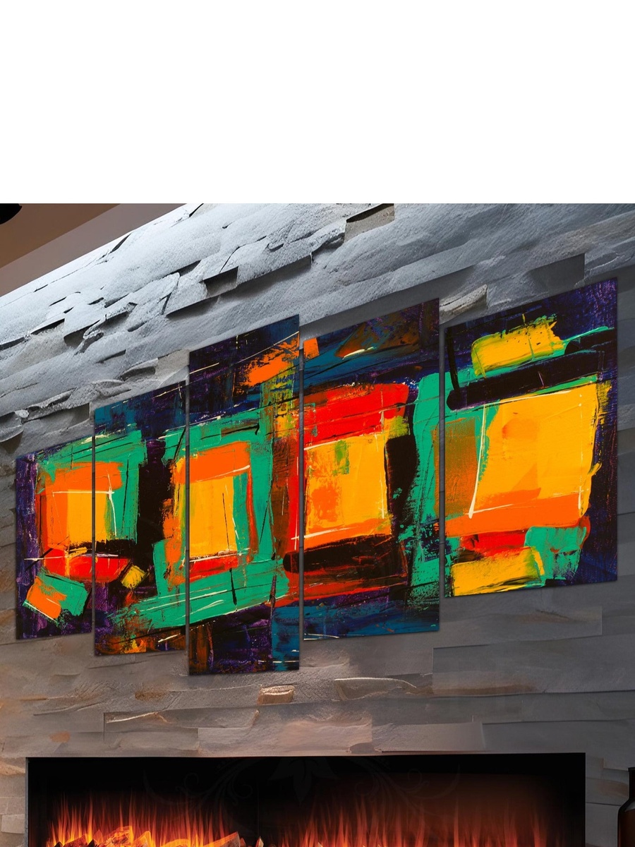 5-Piece Multicolor Abstract Painting Decorative Wall Art 100cm x 60cm