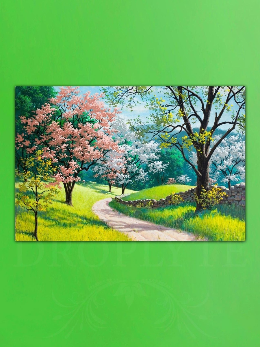 لوحة جدارية ديكورية لرسم أشجار ملونة، 60 سم × 40 سم