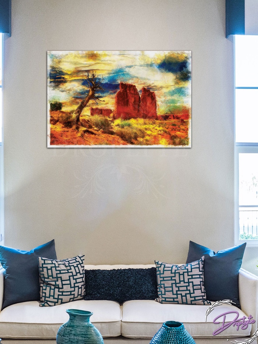 Beautiful Mountains Painting Decorative Wall Art, 60cm x 40cm