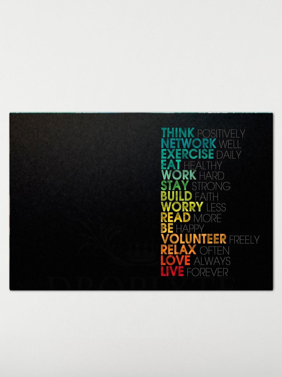 Motivational Quotes Decorative Wall Art Canvas with Wooden Frame, 60cm x 40cm