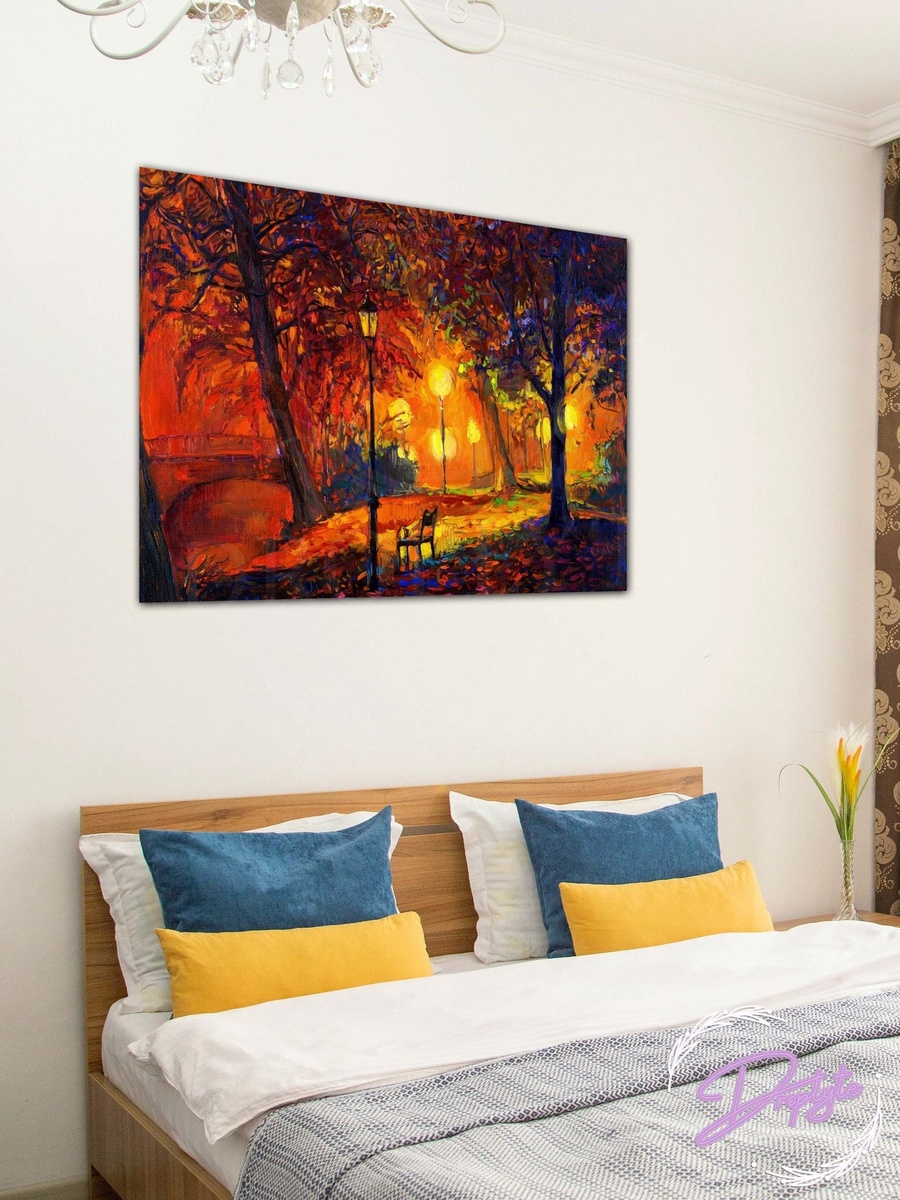 Street Lights Colorful Painting Decorative Wall Art, 40cm x 30cm
