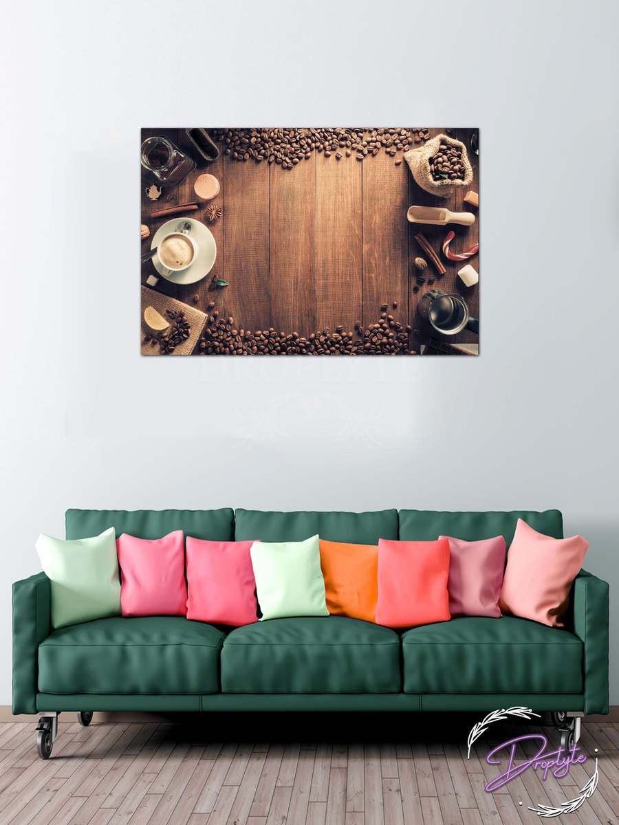 Beautiful Coffee Beans Decorative Wall Art, 60cm x 40cm