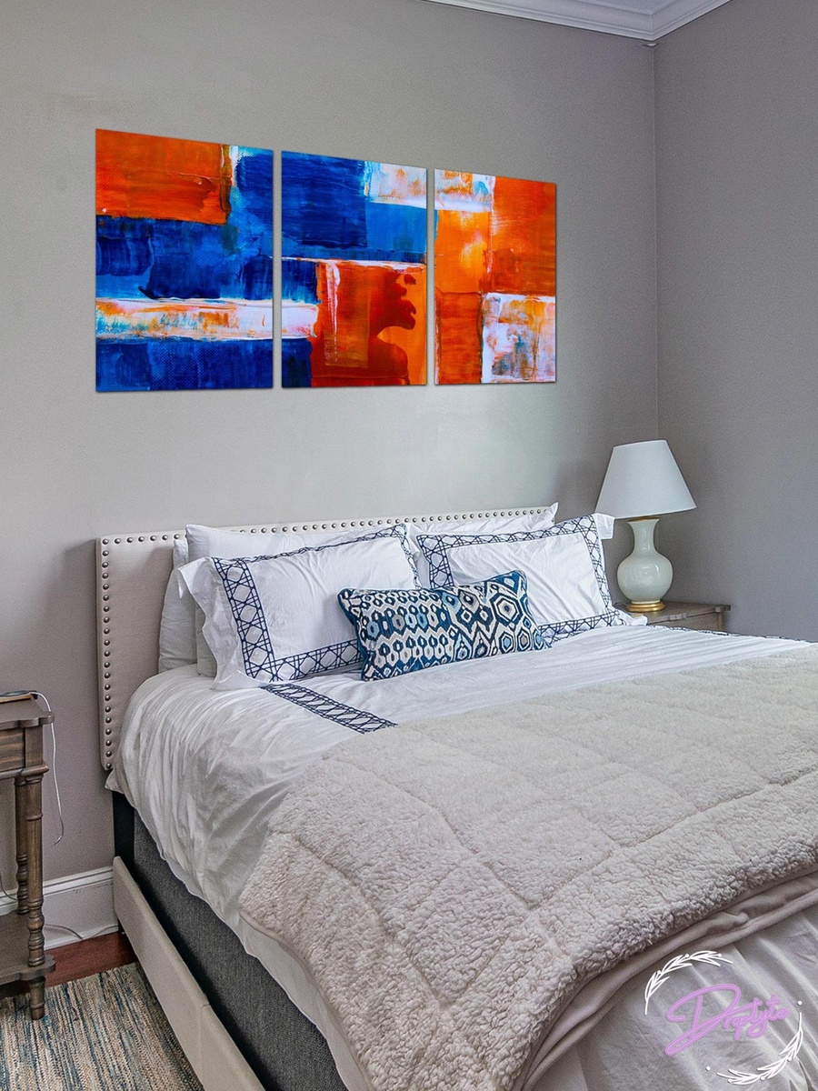 3-Piece Framed Canvas Abstract Painting Wall Art, 120cm x 60cm