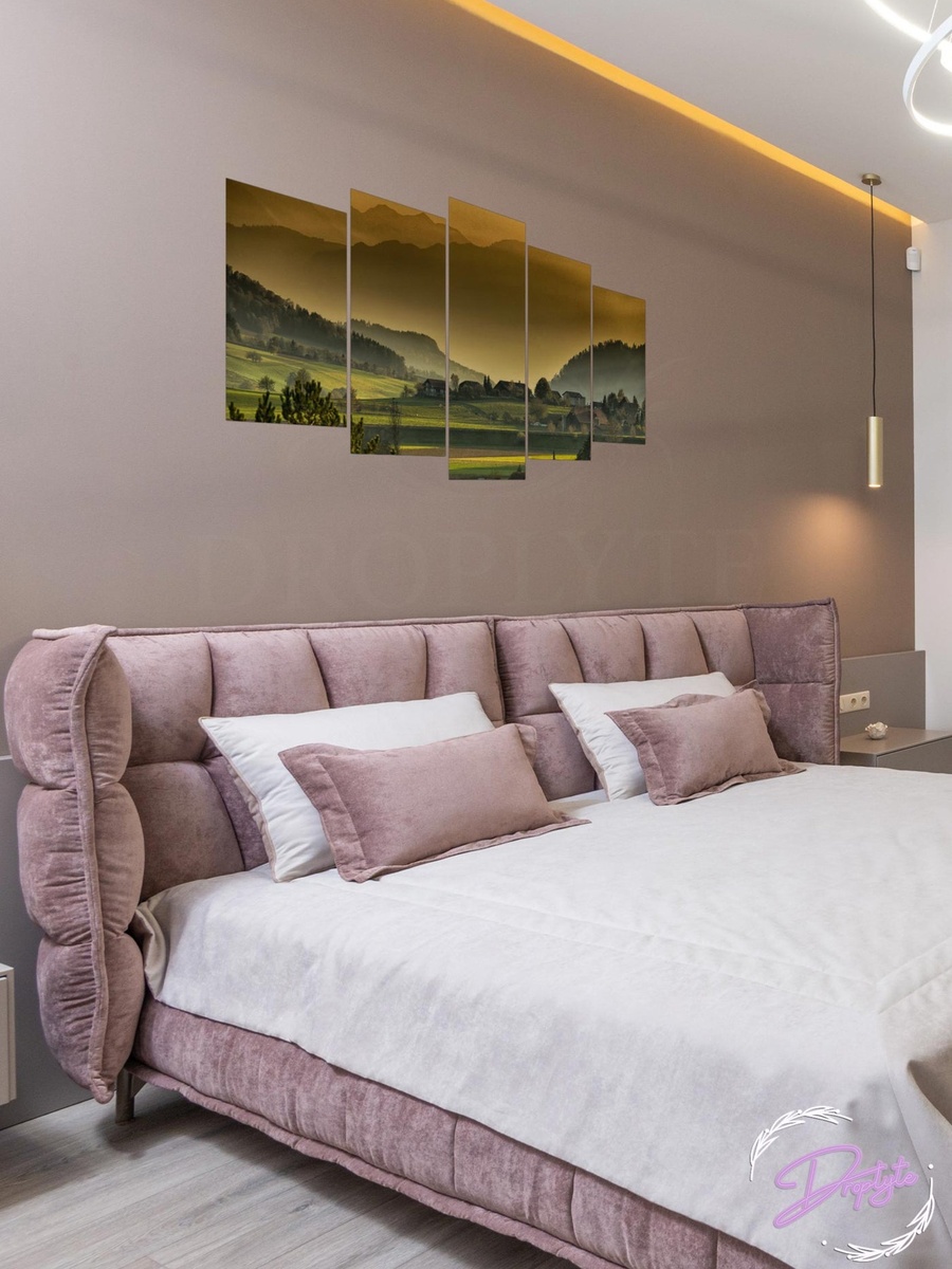 5-Piece Multicolor Landscape Digital Painting Decorative Wall Art 100cm x 60cm
