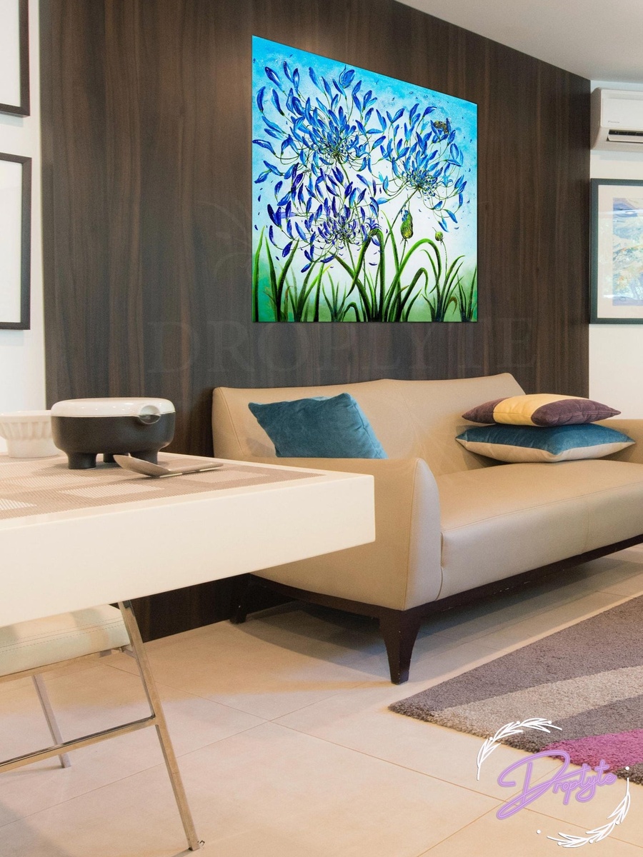 Flowers and Leaves Painting Decorative Wall Art, 30cm x 30cm