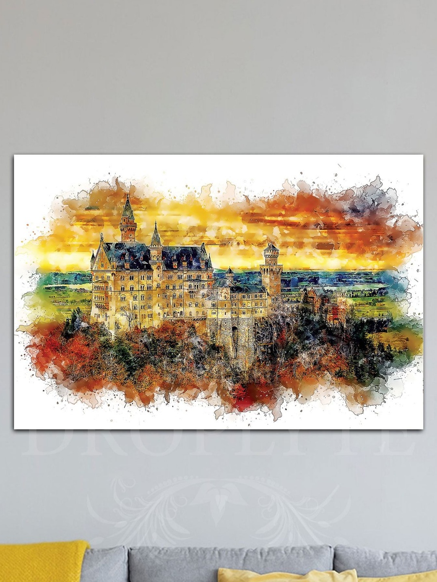 Beautiful Building Painting Decorative Wall Art, 60cm x 40cm