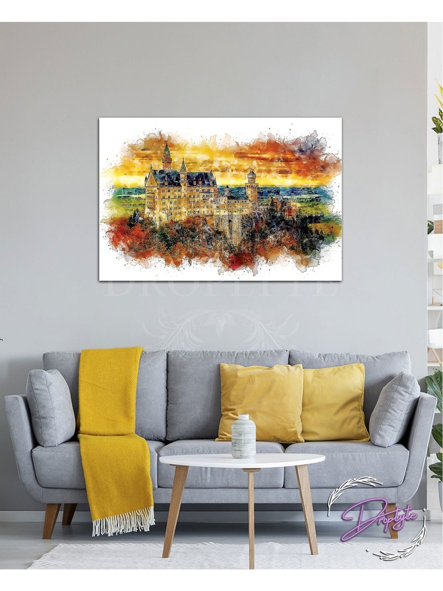 Beautiful Building Painting Decorative Wall Art, 60cm x 40cm