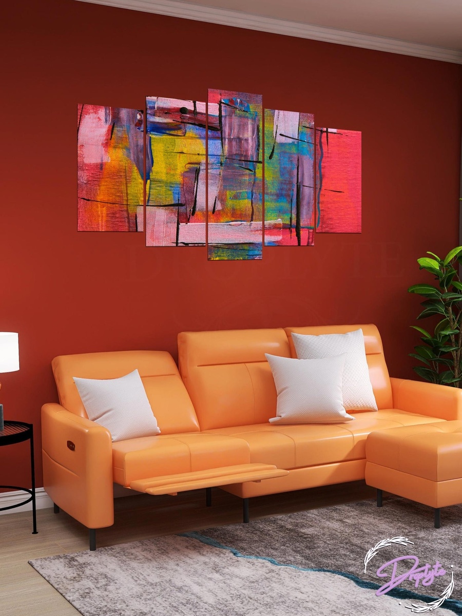 5-Piece Multicolor Abstract Painting Decorative Wall Art 100cm x 60cm