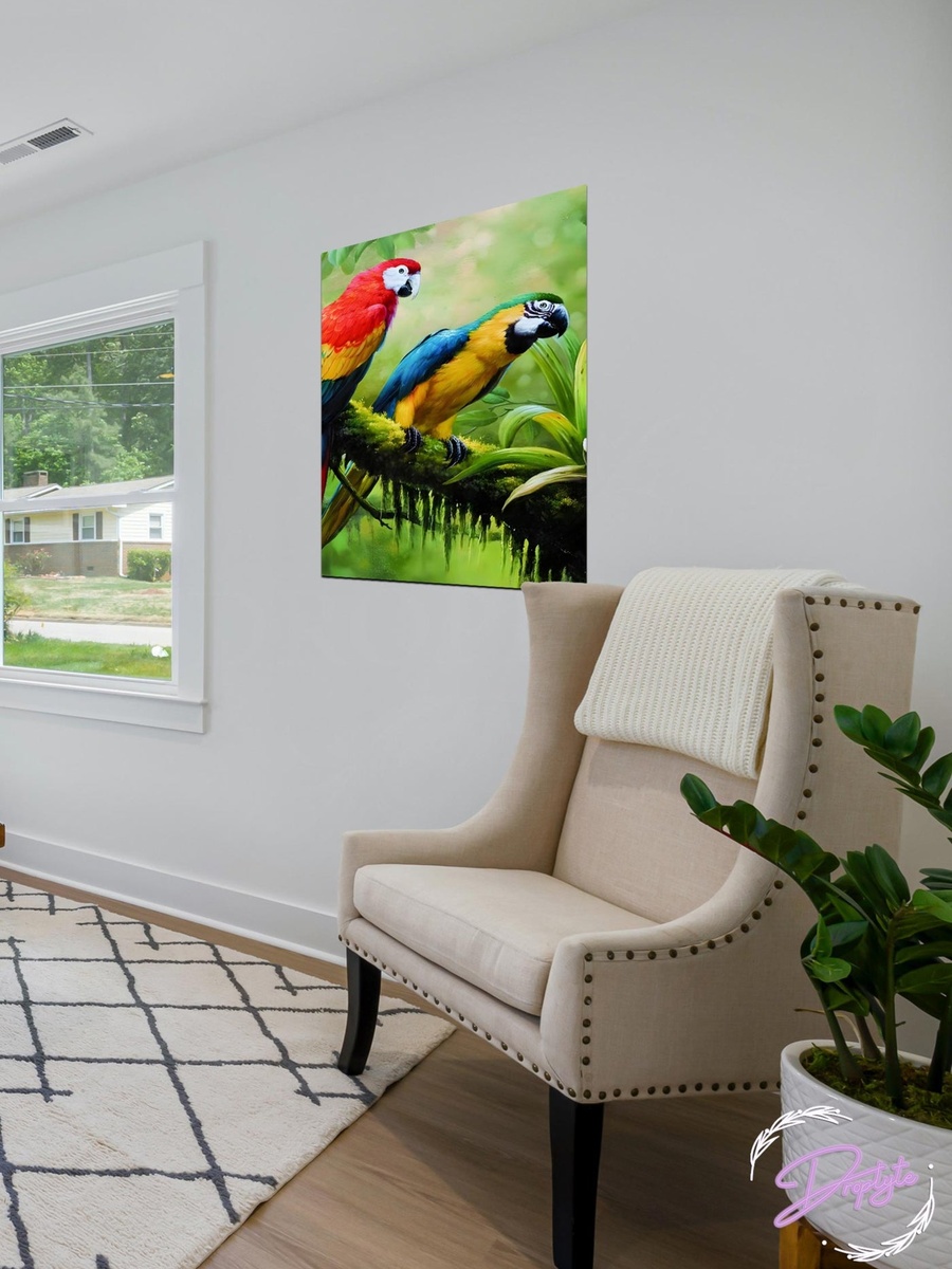 Multicolor Parrots Animal Diamond Painting Decorative Wall Art, 40cm x 60cm