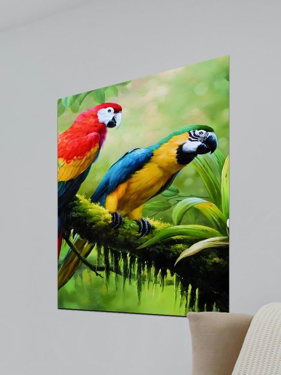Multicolor Parrots Animal Diamond Painting Decorative Wall Art, 40cm x 60cm