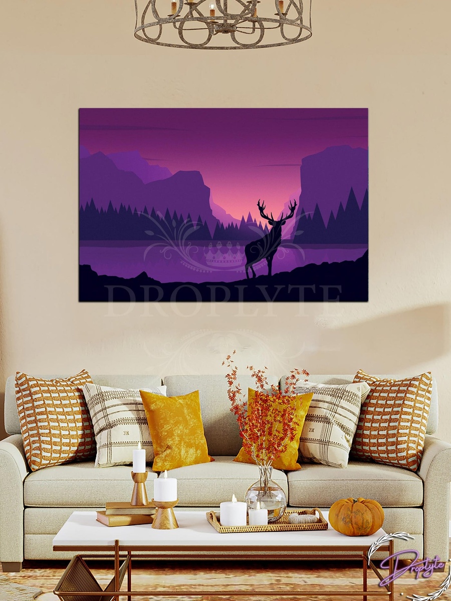 Beautiful Nature Wall Art Canvas with Wooden Frame, 60cm x 40cm
