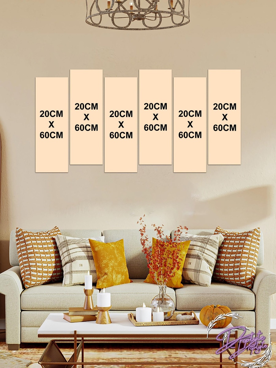 6 Piece Sunset in Forest Painting Decorative Wall Art, 120cm x 60cm