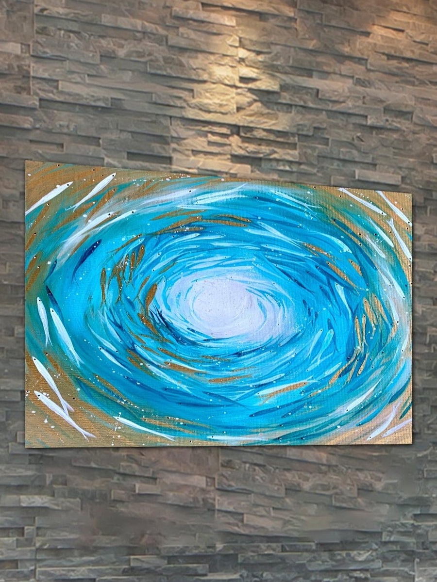 Multicolor Abstract Painting Decorative Wall Art, 60cm x 40cm
