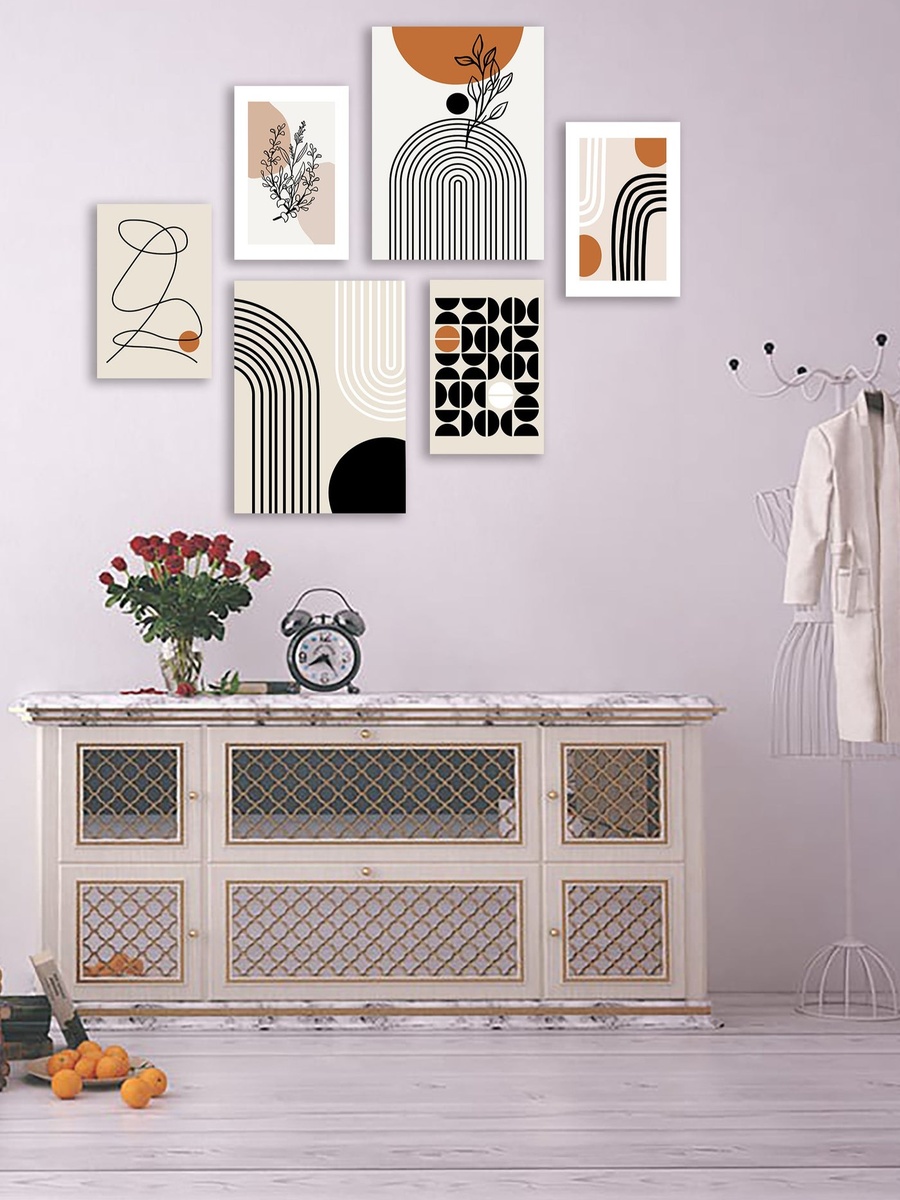 Set Of 6 Framed Canvas Wall Art