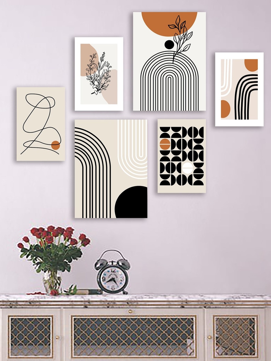 Set Of 6 Framed Canvas Wall Art