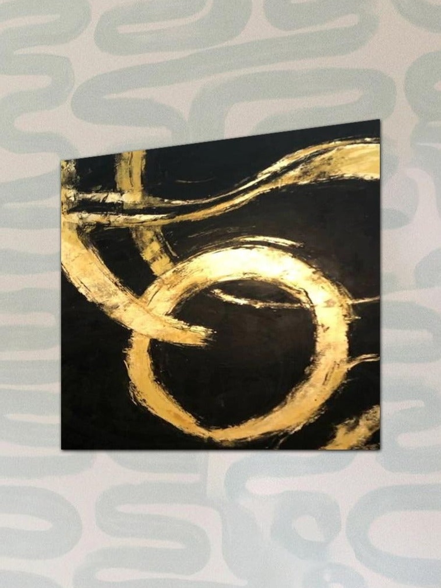 Multicolor Abstract Painting Canvas Decorative Wall Art, 30cm x 30cm